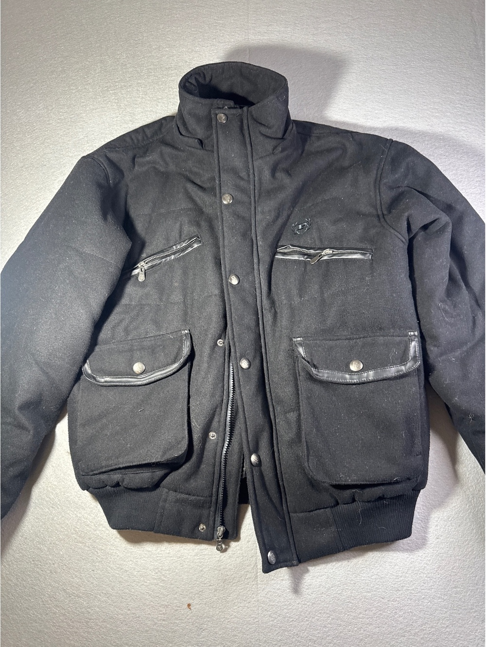 Phat Farm Classics Men's Black Utility Jacket Size L